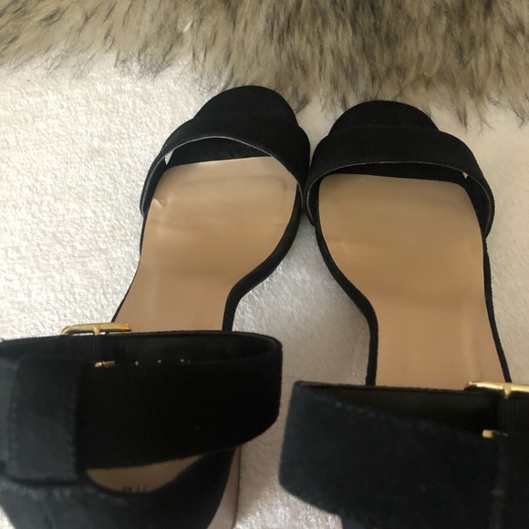 NEW LOOK Suede Ankle Strap Sandals Block Heel Sz 7 - Picture 3 of 5